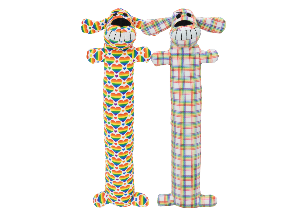 Multipet Loofa Dog Rainbow (12")