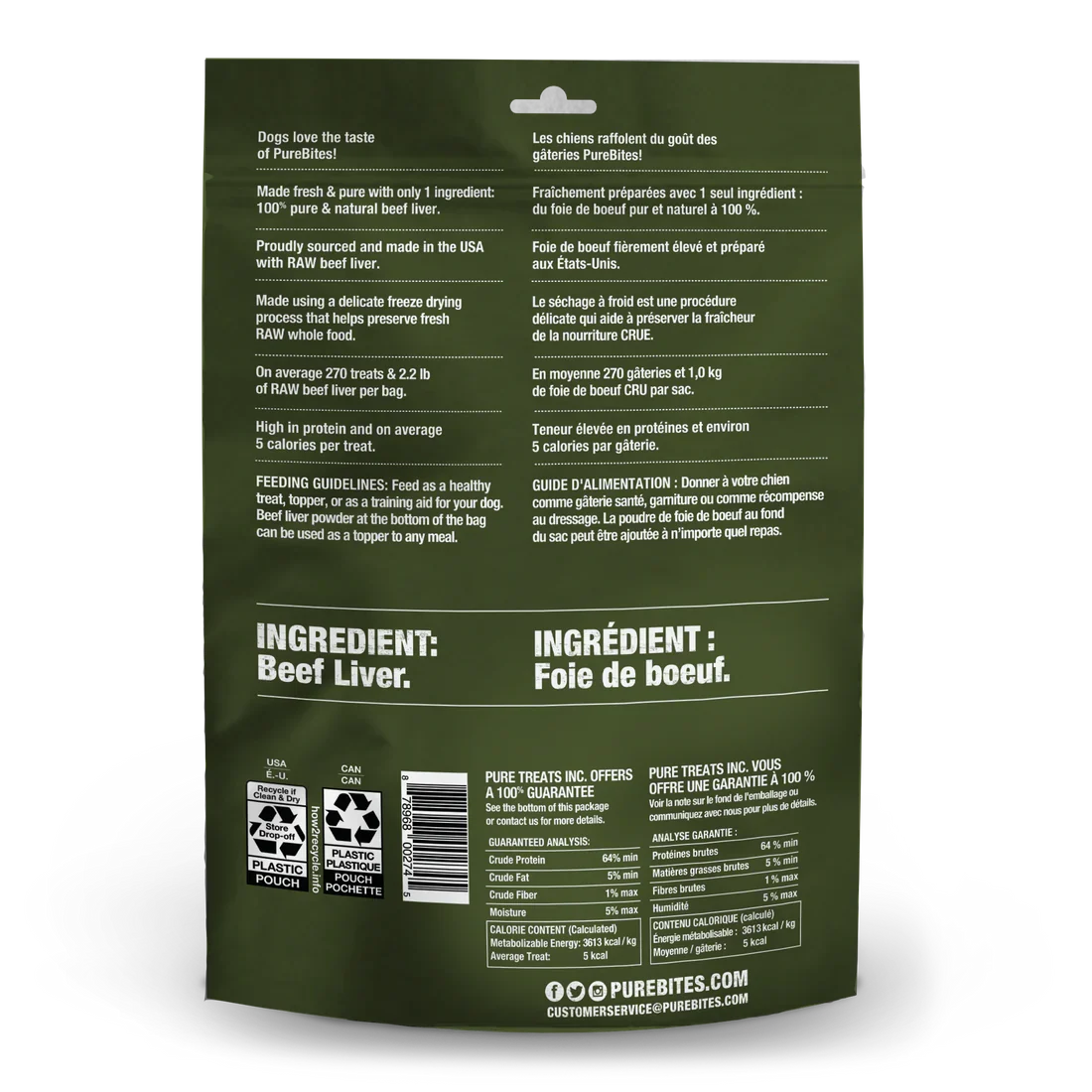 Pure Bites Beef Freeze Dried Dog Treats