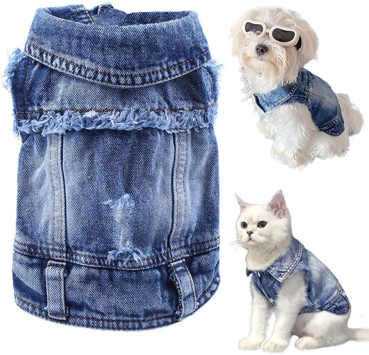 Blue Denim Pet Jacket