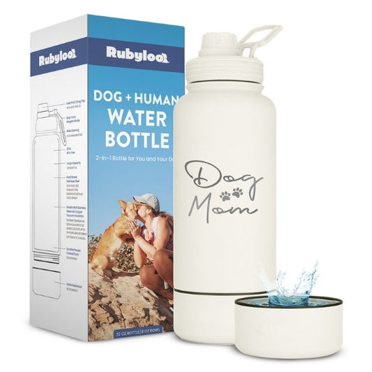 Travel Water Bottle with Detachable Dog Bowl