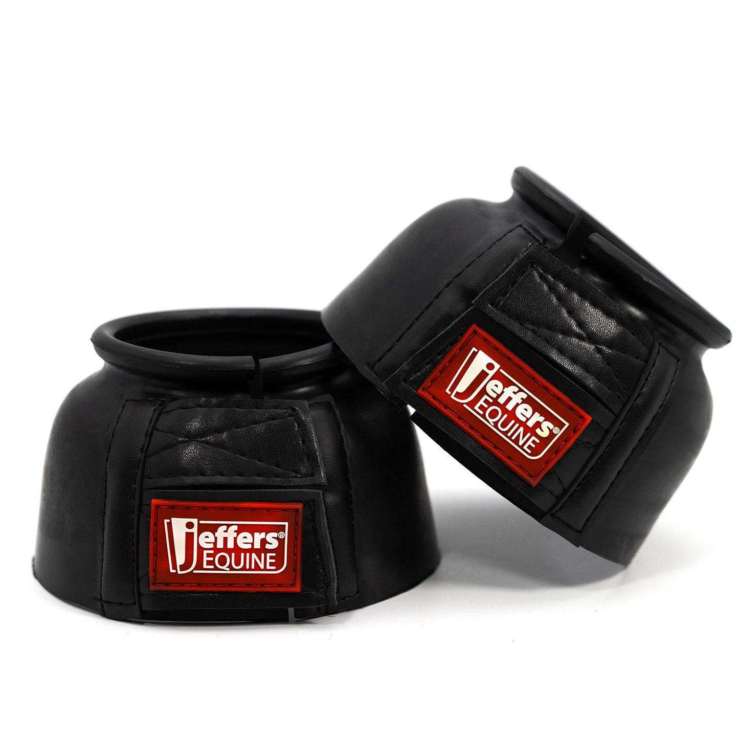 Jeffers Rubber Bell Boots for Horses with Double-Fastener, Pair