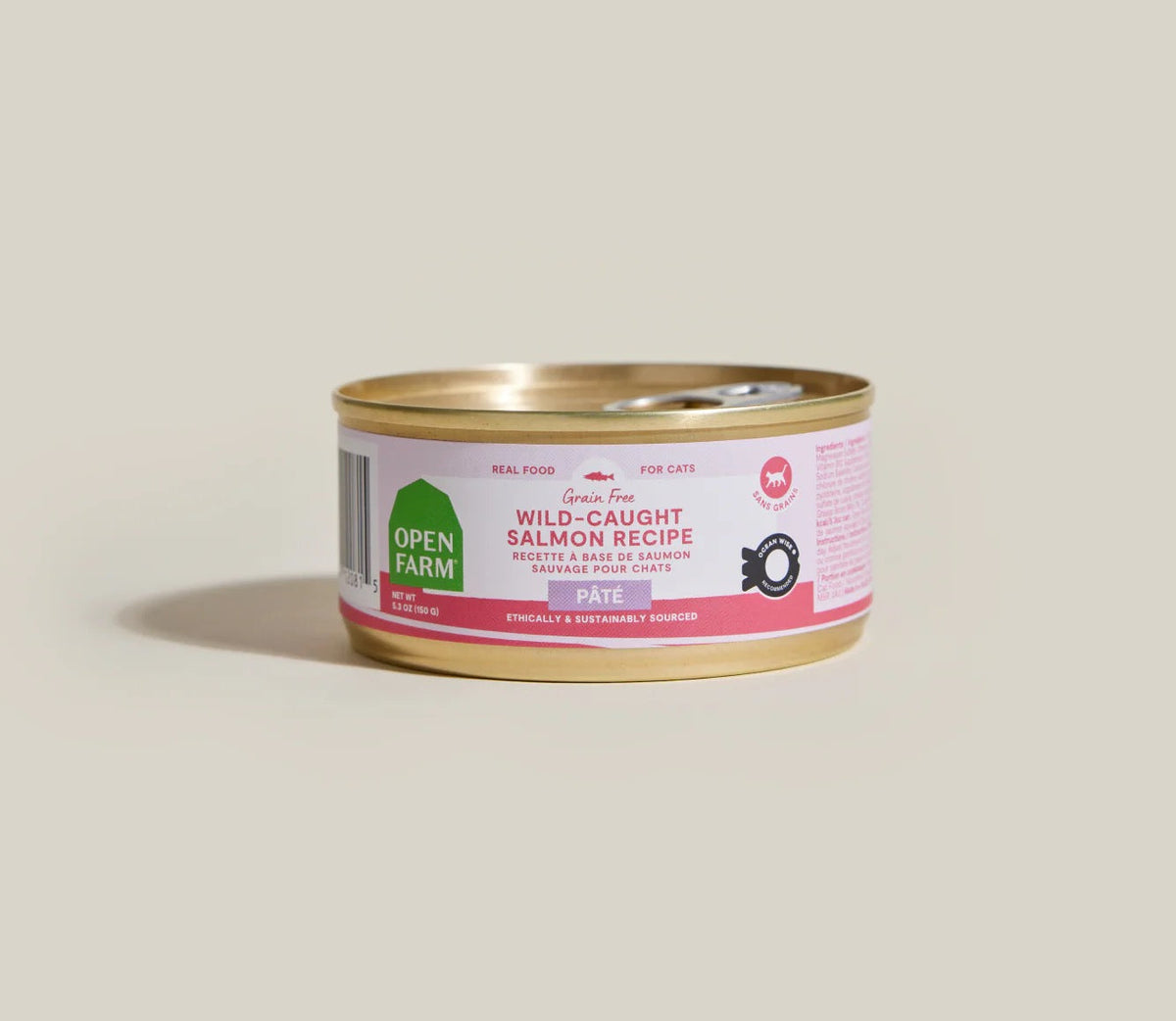 Open Farm Grain Free Wild-Caught Salmon Pate for Cats (2.8oz)