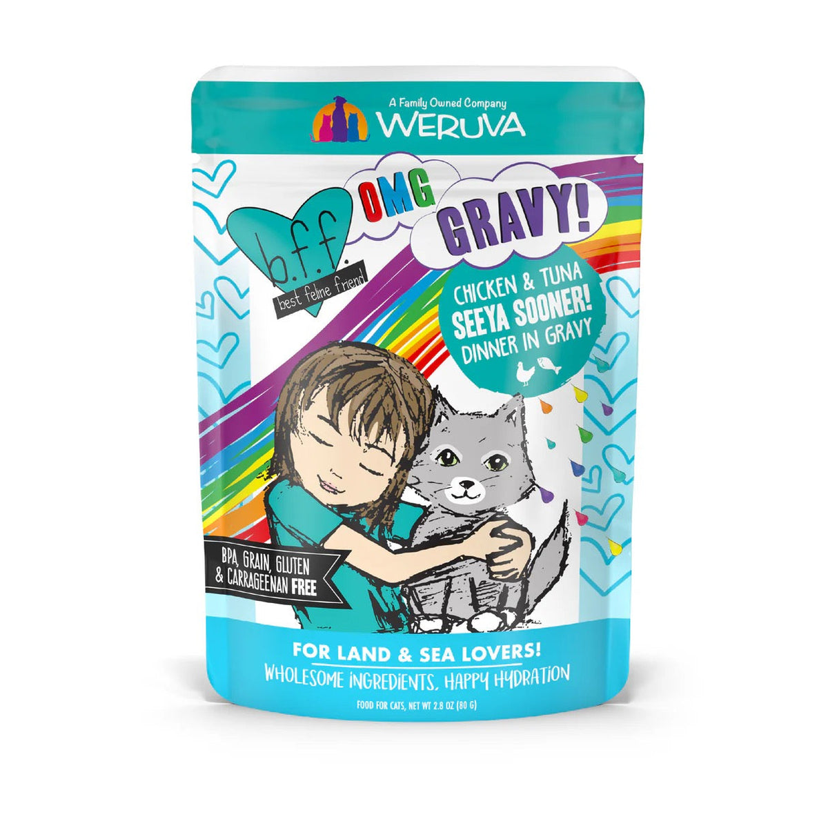 BFF OMG See Ya Sooner Chicken & Tuna Wet Cat Pouch (3oz)
