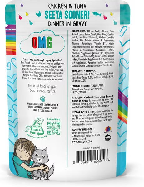 BFF OMG See Ya Sooner Chicken & Tuna Wet Cat Pouch (3oz)