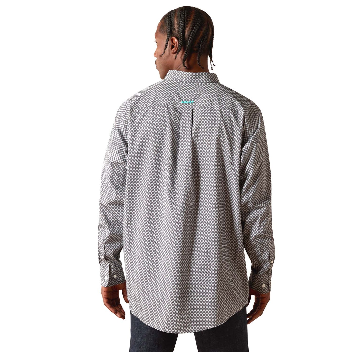 Ariat Mens Wrinkle Free Solid Classic Fit Long Sleeve Shirt