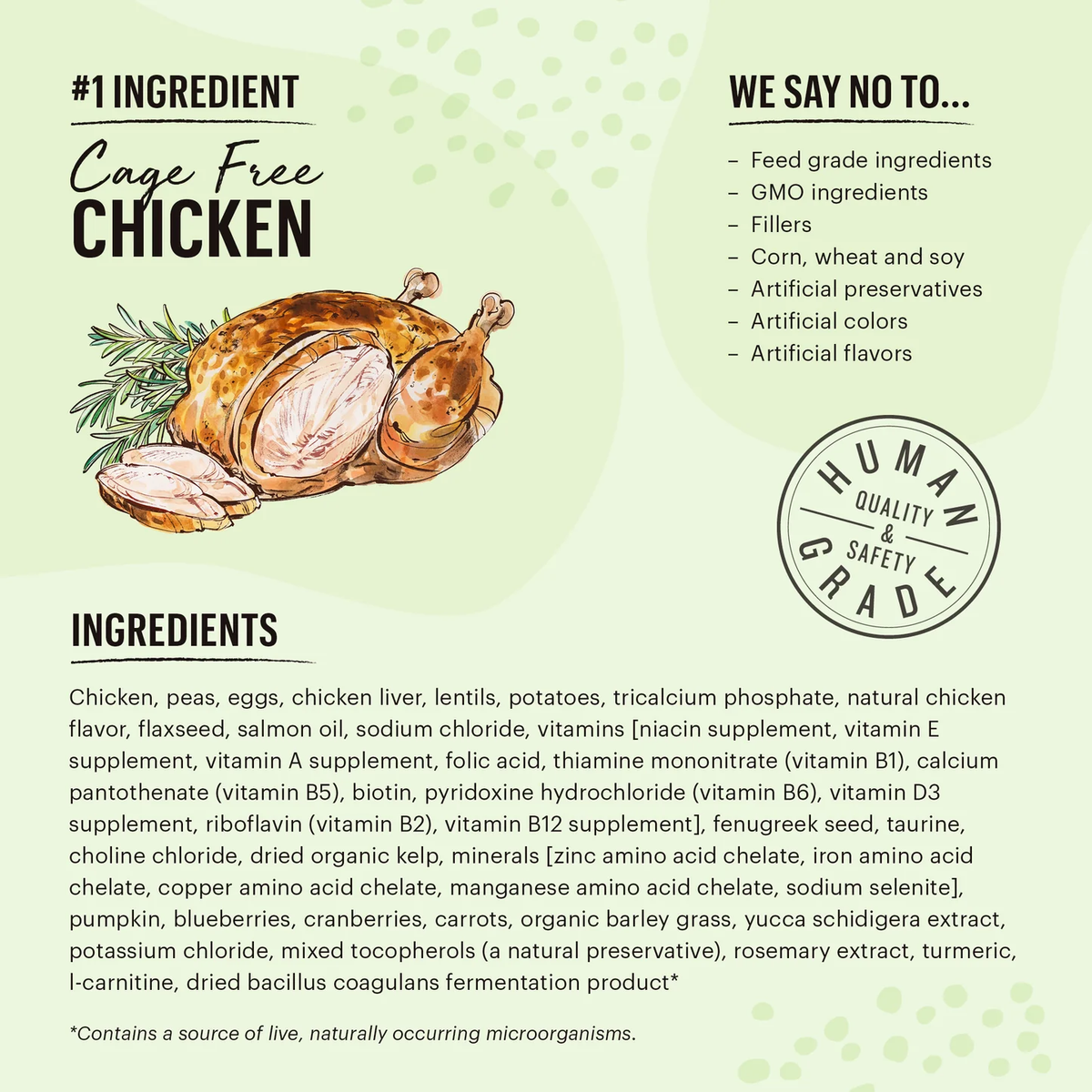 Honest Kitchen Grain Free Clusters Chicken Dry Cat Food (1lb)