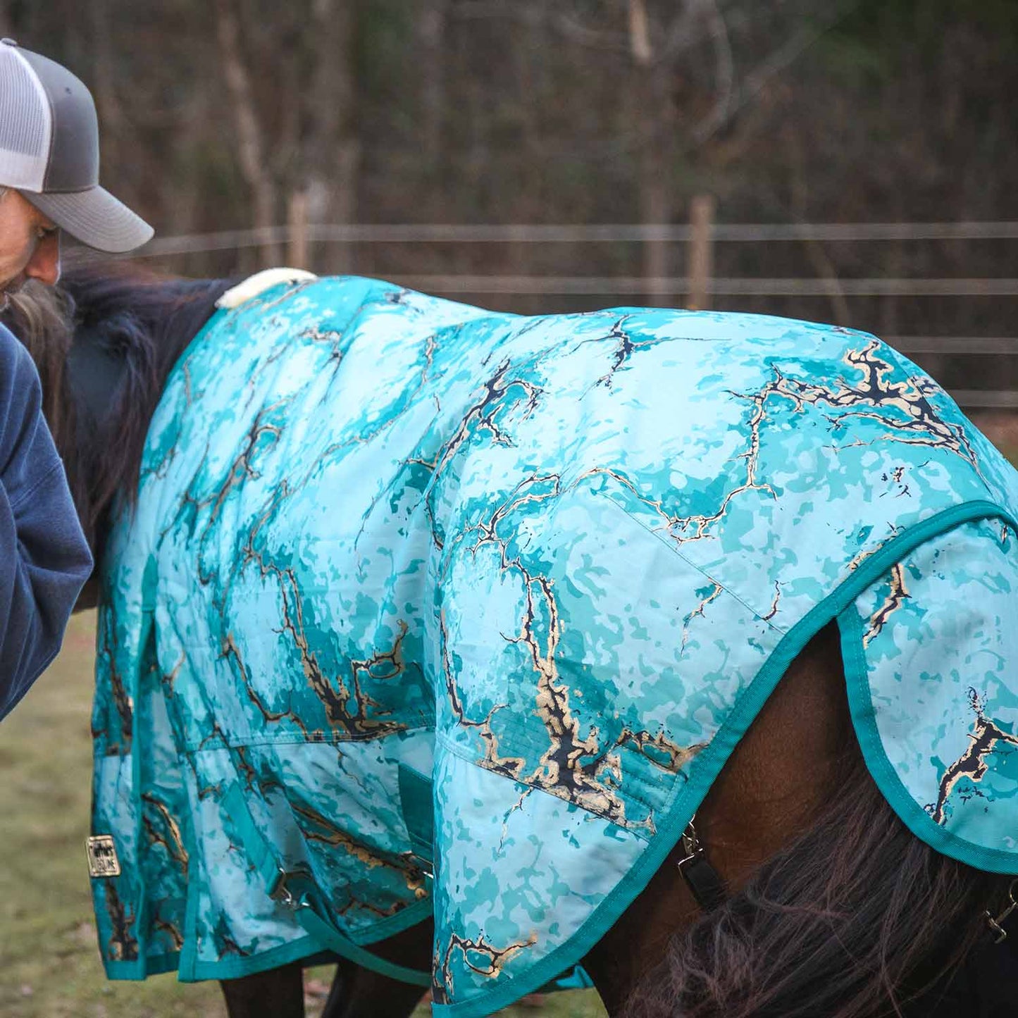 Jeffers Expression 1200 Denier Standard Neck Turnout Horse Blanket, 240 Gram