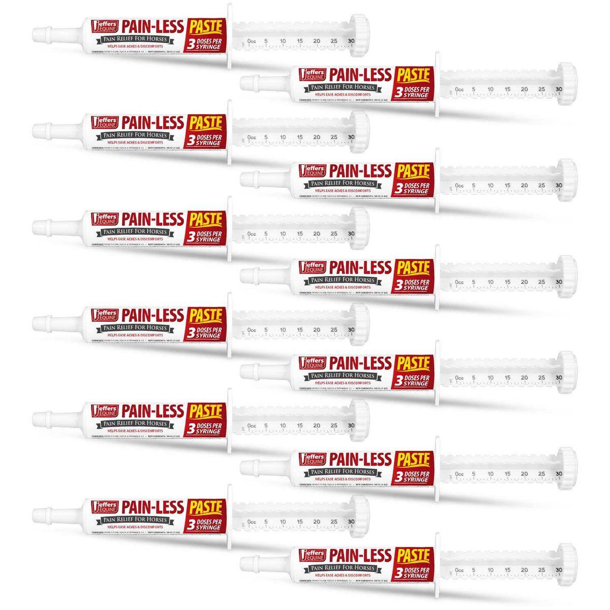 Jeffers Pain-Less Pain Relief Paste for Horses, 3 Dose Syringe