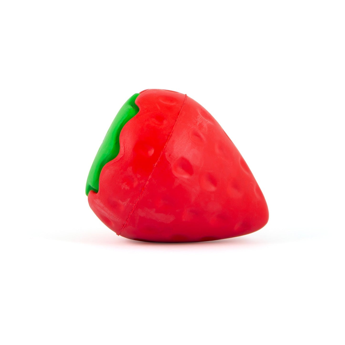 Jeffers Squeaky Strawberry Natural Rubber Dog Dental Chew Toy with Squeaker & Vanilla Scent for Medium Chewers