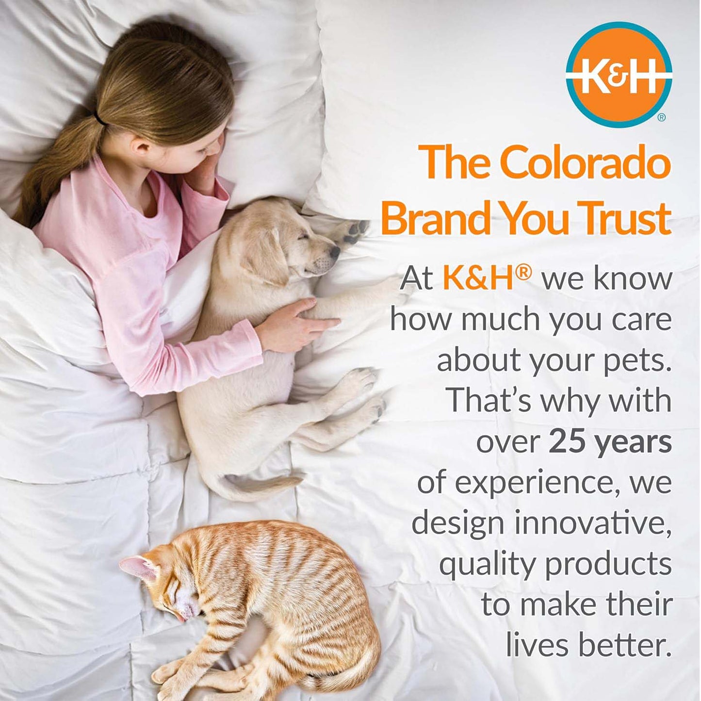 K&H Pet Bed Warmer – Indoor Heated Pad for Cats & Dogs, Thermostatically Controlled, Energy-Efficient, Safe for Arthritis & Comfort