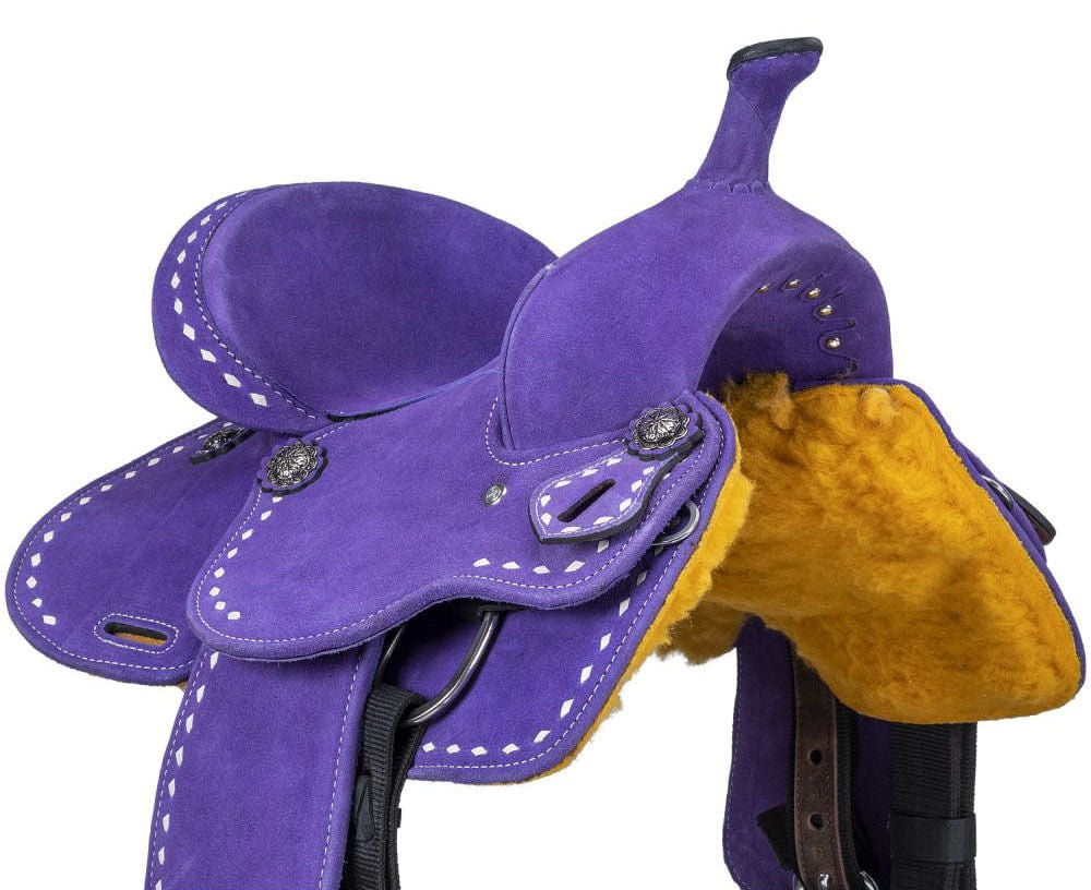 King Series Youth Stratford Suede Barrel Saddle by Royal King