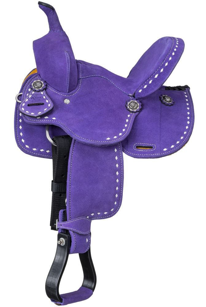 King Series Youth Stratford Suede Barrel Saddle by Royal King