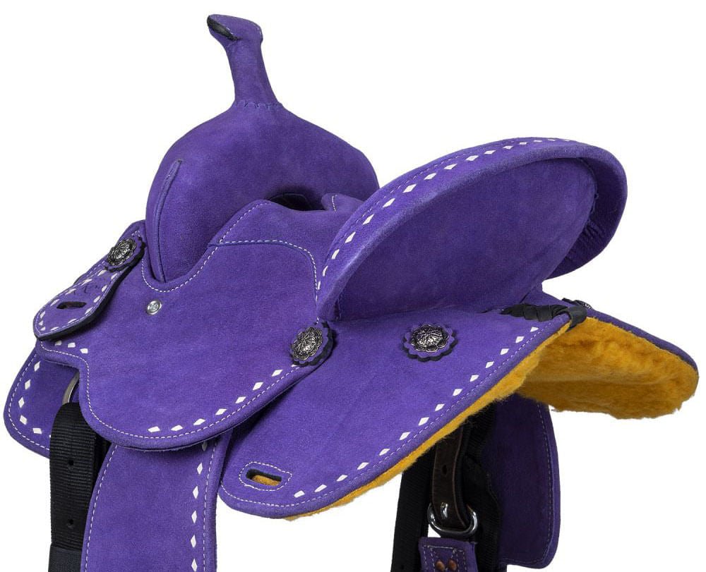 King Series Youth Stratford Suede Barrel Saddle by Royal King