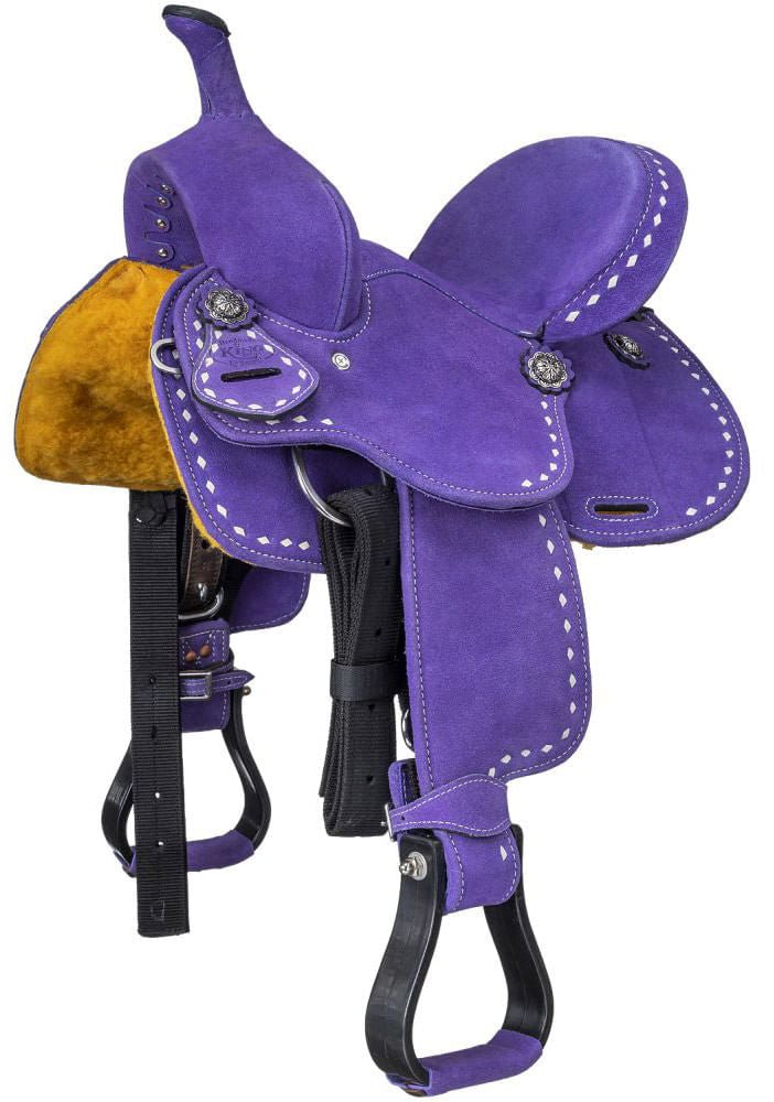 King Series Youth Stratford Suede Barrel Saddle by Royal King