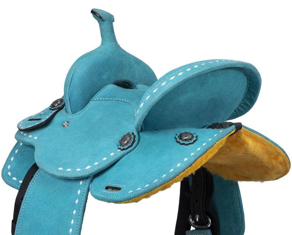 King Series Youth Stratford Suede Barrel Saddle by Royal King