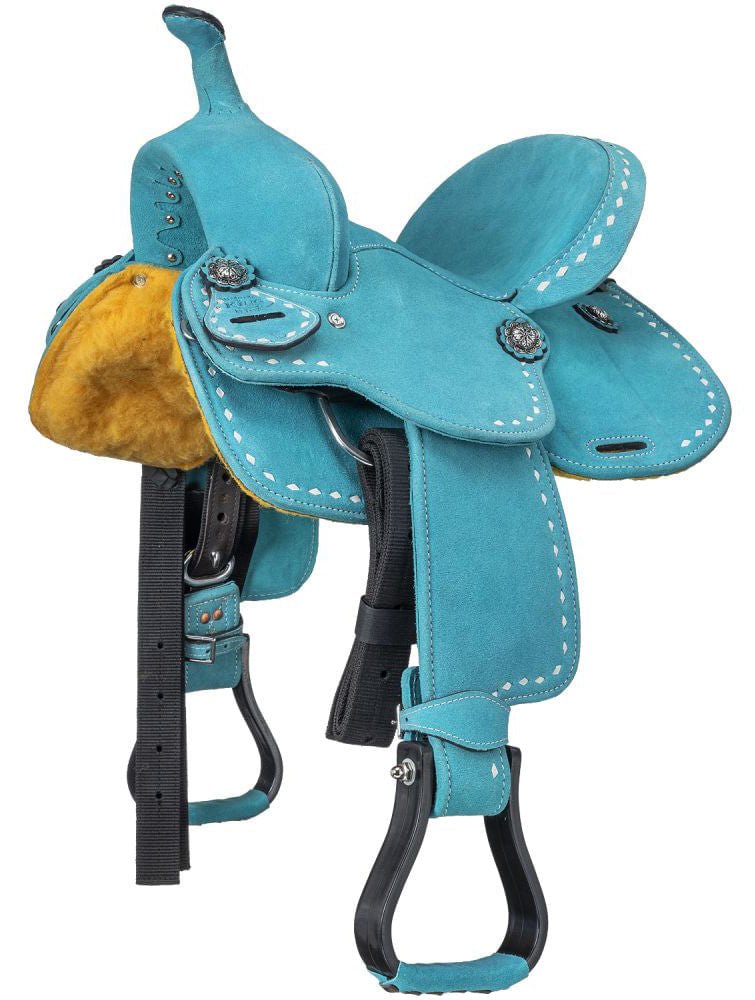 King Series Youth Stratford Suede Barrel Saddle by Royal King