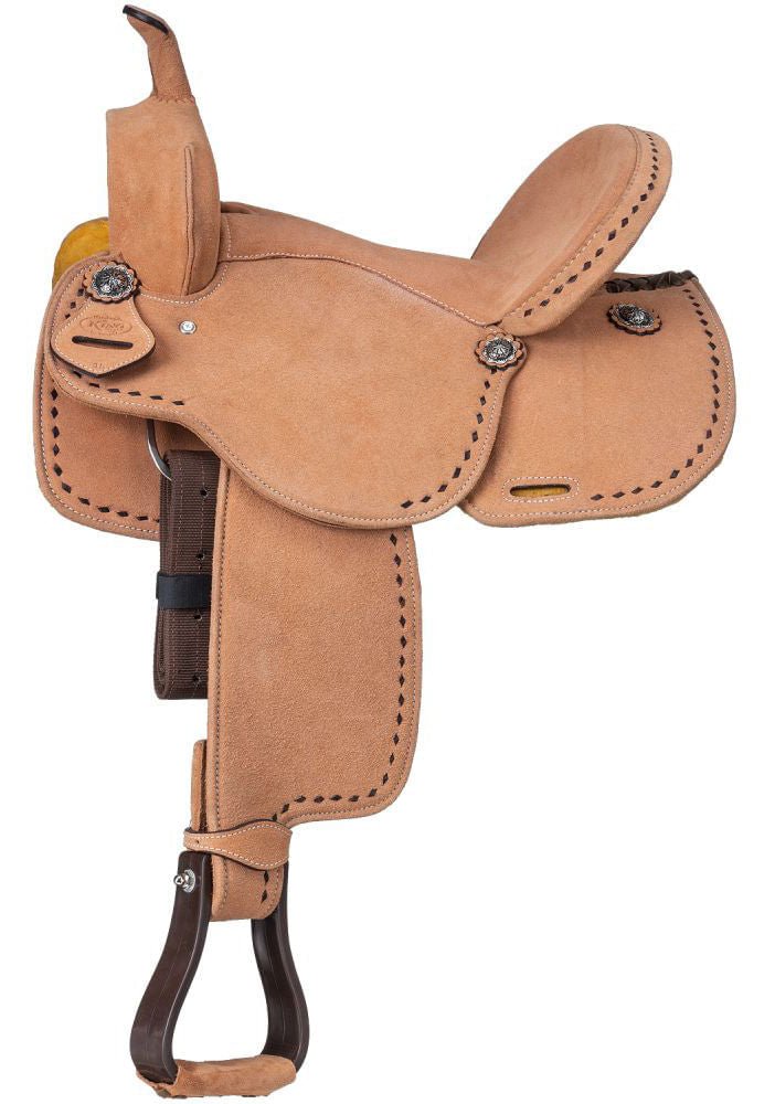 King Series Youth Stratford Suede Barrel Saddle by Royal King