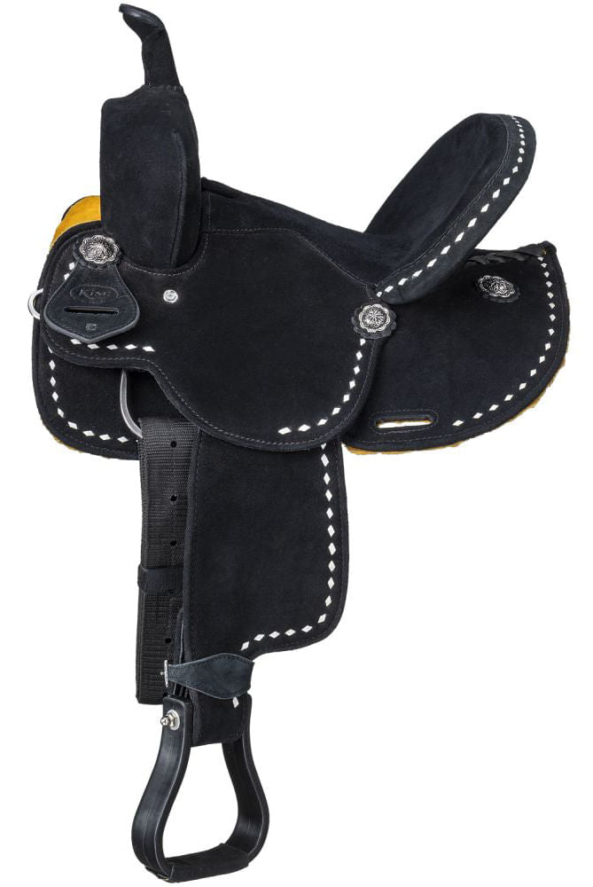 King Series Youth Stratford Suede Barrel Saddle by Royal King