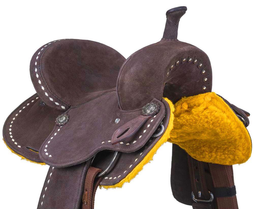 King Series Youth Stratford Suede Barrel Saddle by Royal King