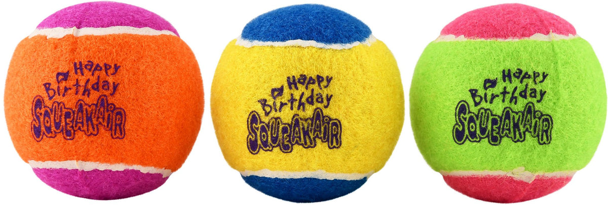KONG Birthday Squeaker Balls, 3 Pack