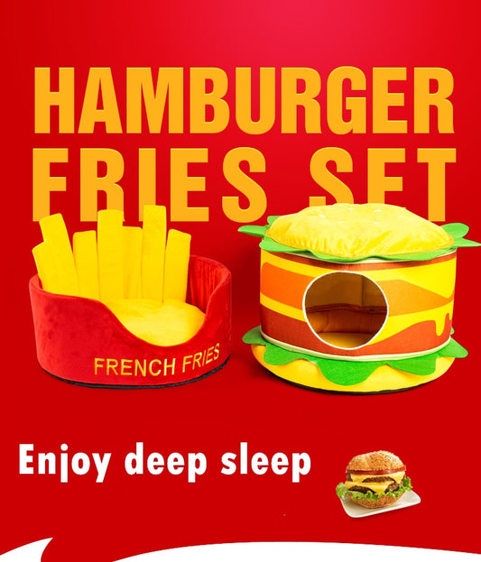 Hamburger & Fries Pet Bed