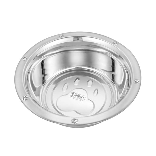 Jeffers Wide-Lip Stainless Steel Pet Bowl