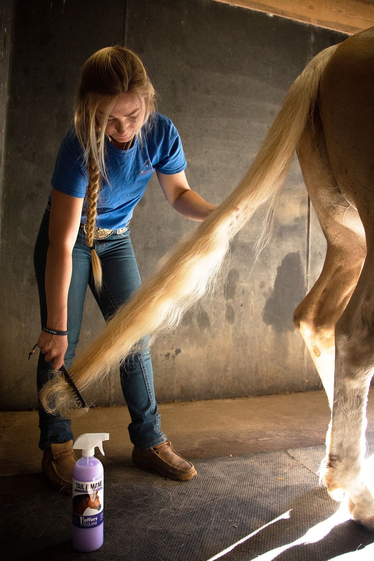 Jeffers Equine Tail & Mane Detangler and Conditioner Spray for Horses